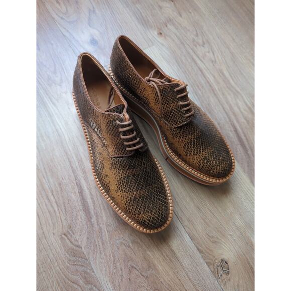 Clergerie Brook Platform Lightweight Comfort Oxford Womens 9 Brown - Picture 10 of 16